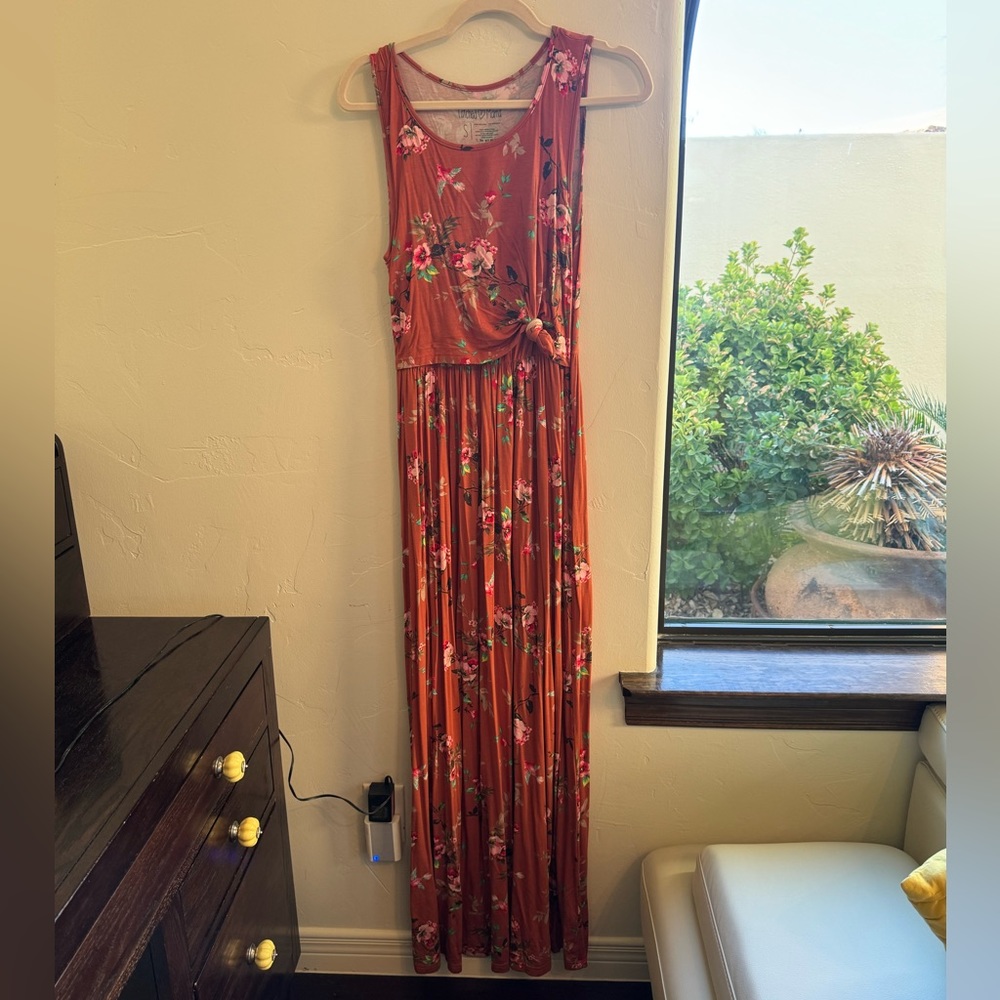 Latched mama nursing and maternity maxi dress